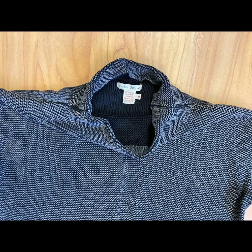 Women’s Carbon 2 Cobalt Grey Knit Pullover Sweater M - Picture 6 of 14